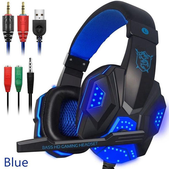 Gaming Headphones Wired Gamer Headset Stereo Sound