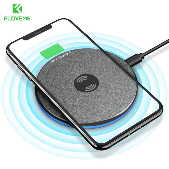 Qi Wireless Charger For iPhone X XR XS Max Ultra Thin Wireless