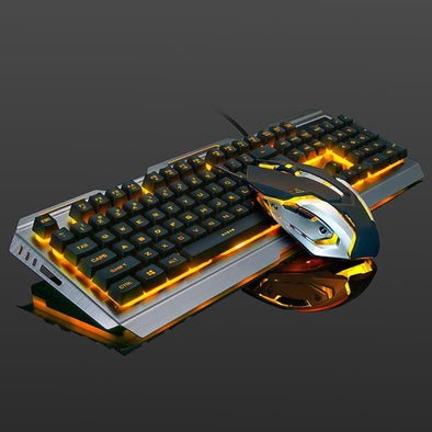 Wired Ergonomic Backlit Keyboard and Mouse Set