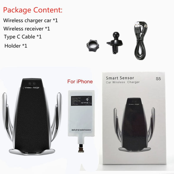 10W Qi Car Wireless Charger For iPhone XS X 8